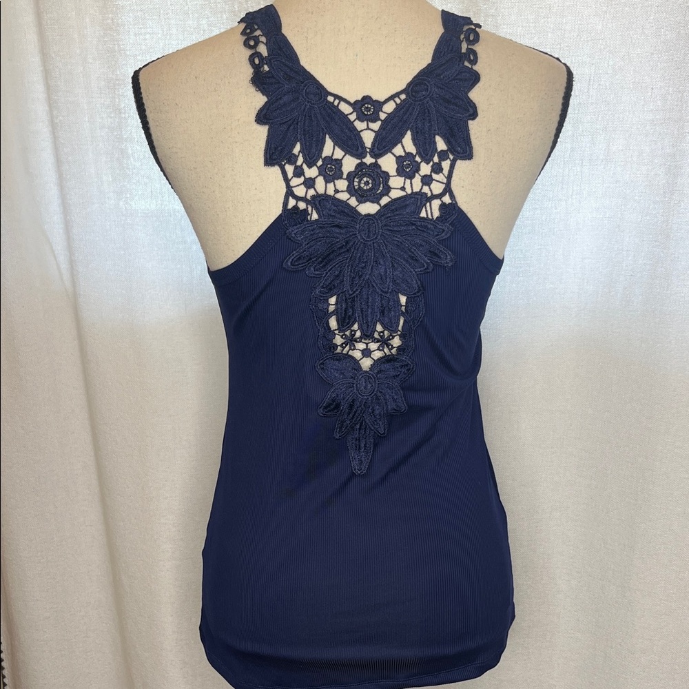 Navy Blue Sleeveless Women's Top